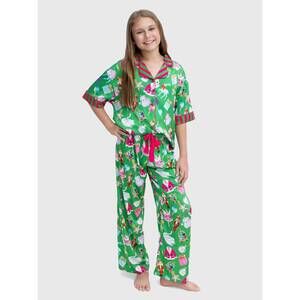 NEW SUNSHINE SOCIETY merry magic loungewear pant set in green